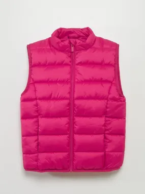 Anorak ligero sin mangas con cuello alto - ROSA