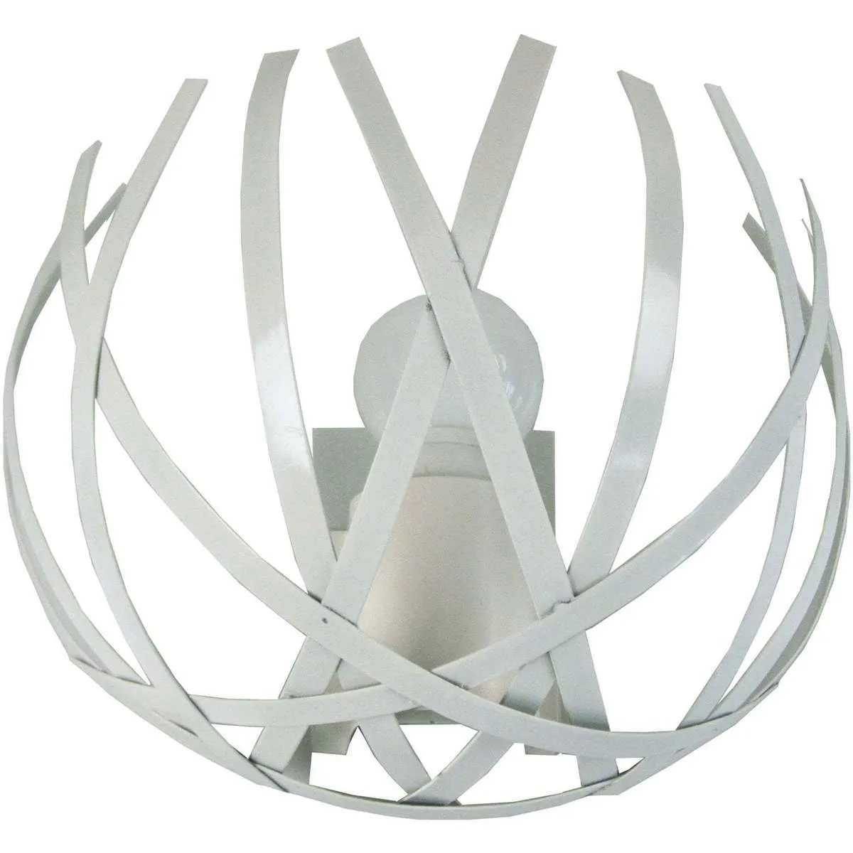Aplique redondo metal blanco marfil