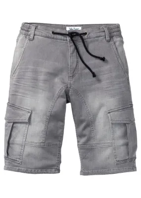 Bermudas de chándal estilo vaquero, regular fit Vaquero gris claro