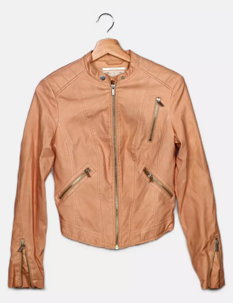 Bershka Chaqueta biker Polipiel