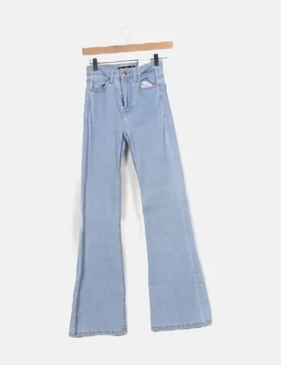 Bershka Jeans denim azul bootcut