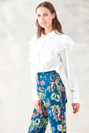 Blusa Abotonada Volante  Emma