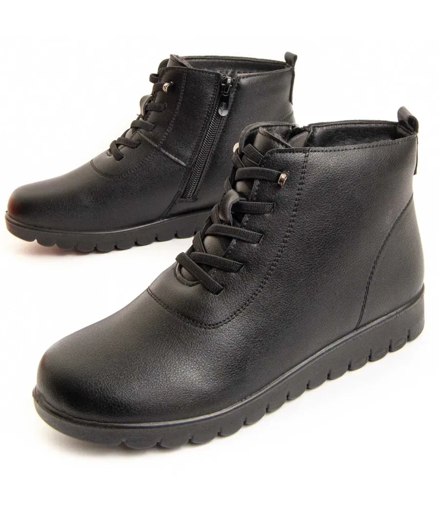Botín Cómodo Para Mujer.  Montevita  Bottivita63  95816 Negro