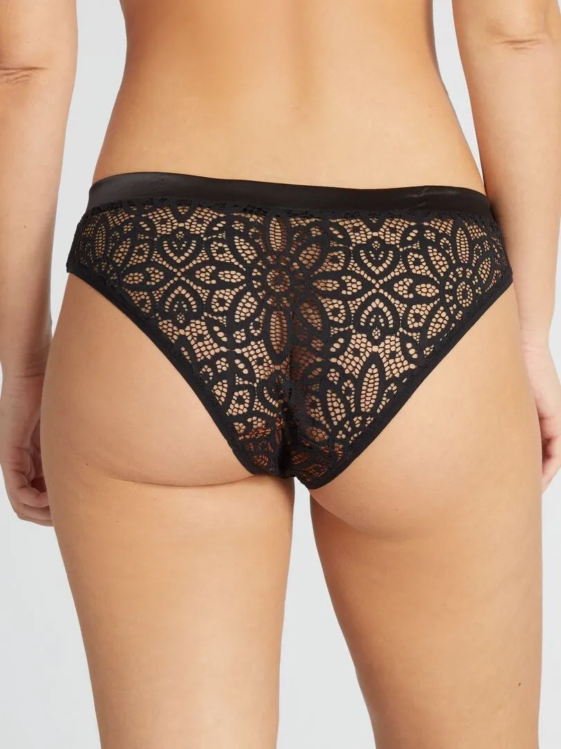 Braguita de encaje 'Envie de Lingerie' - NEGRO