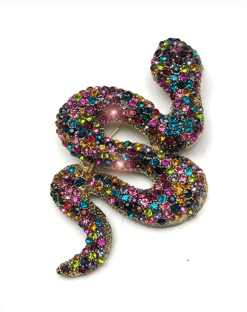 BROCHES BODAS GRANDES DE PEDRERIA SERPIENTE MADRID
