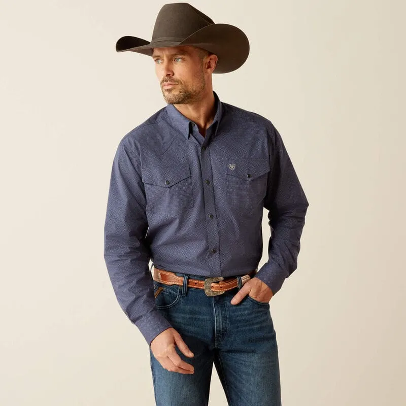 Camisa Ariat Relentless Pursuit Classic Fit Azul