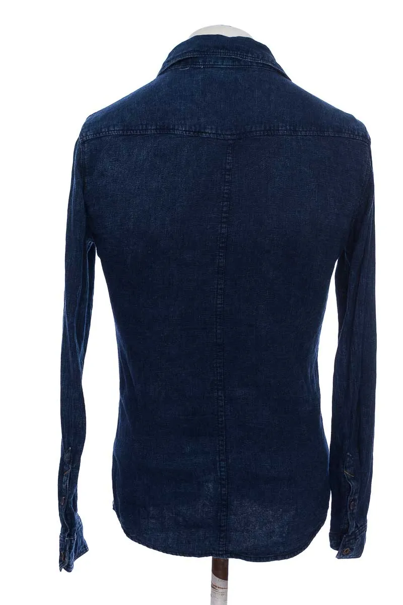 Camisa color Azul - Bershka