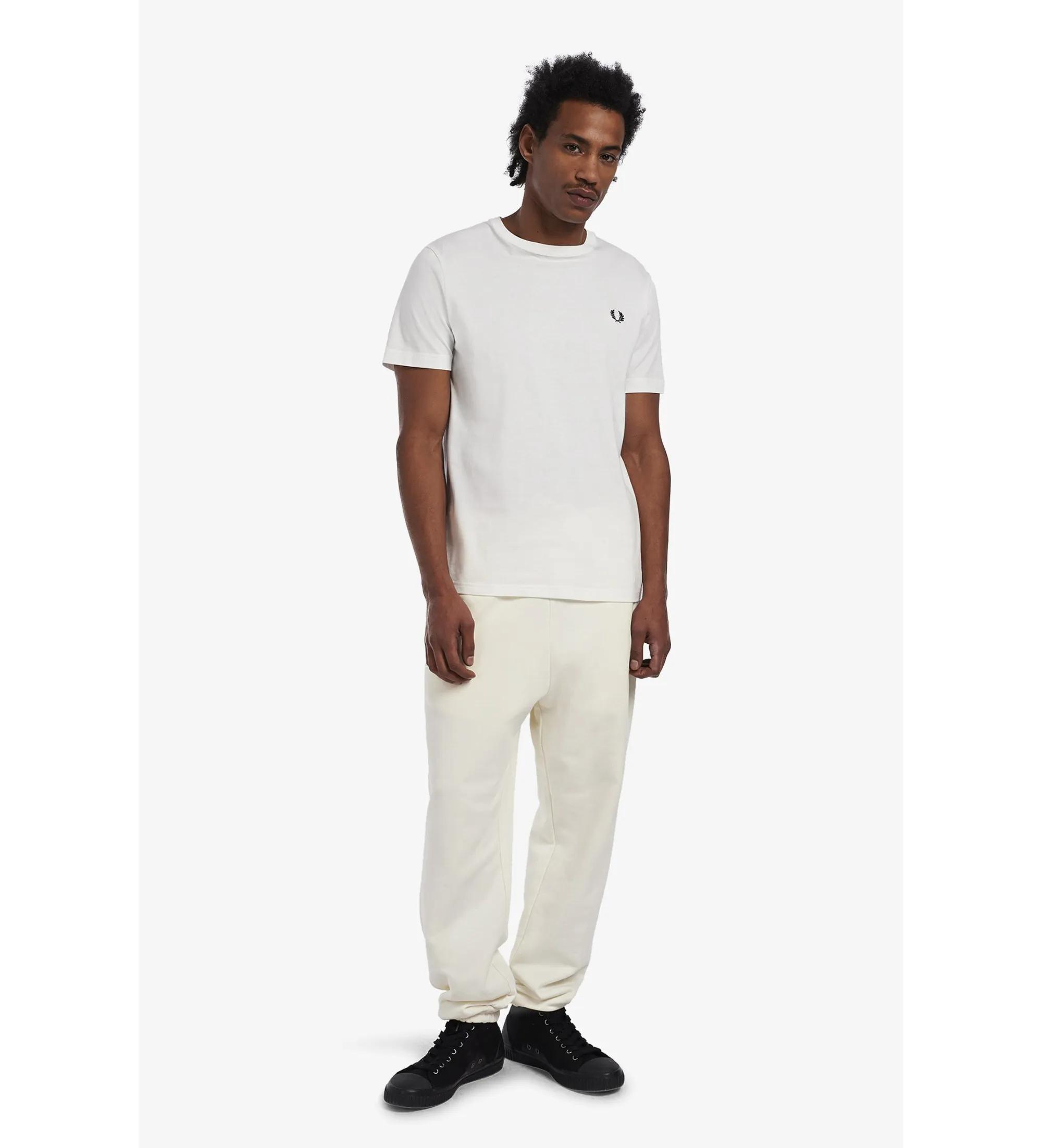 Camiseta de cuello redondo blanco