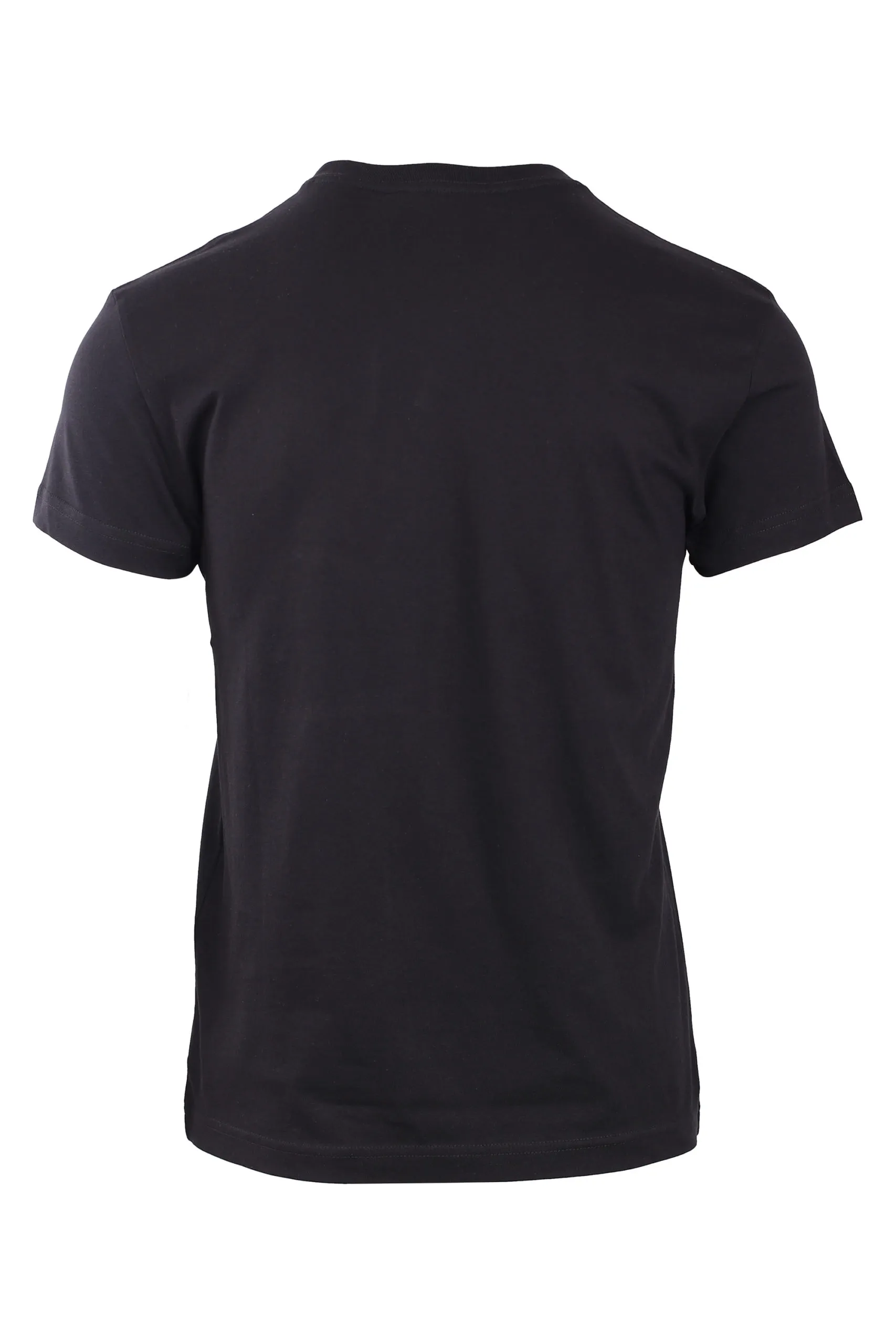 Camiseta negra con logo redondo tornasol