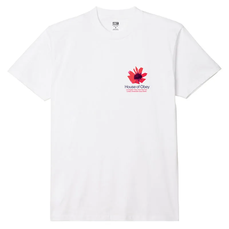 Camiseta Obey: House Of Obey Floral (White)