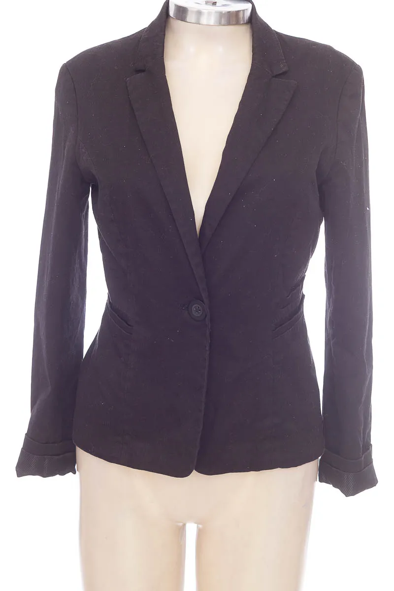 Chaqueta / Abrigo color Negro - Bershka
