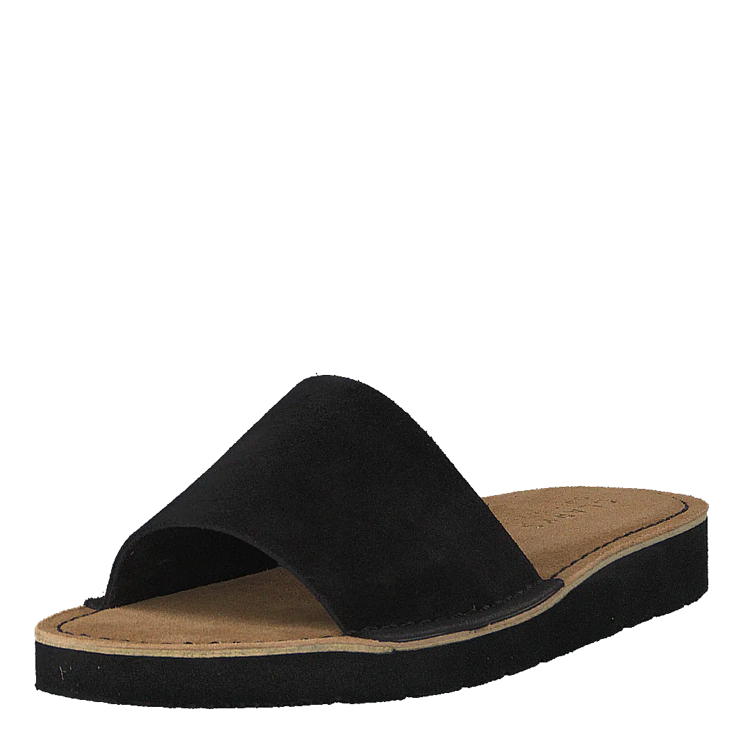 [[Clarks Zapatos [Originals]] Lunan Slide Black Leather