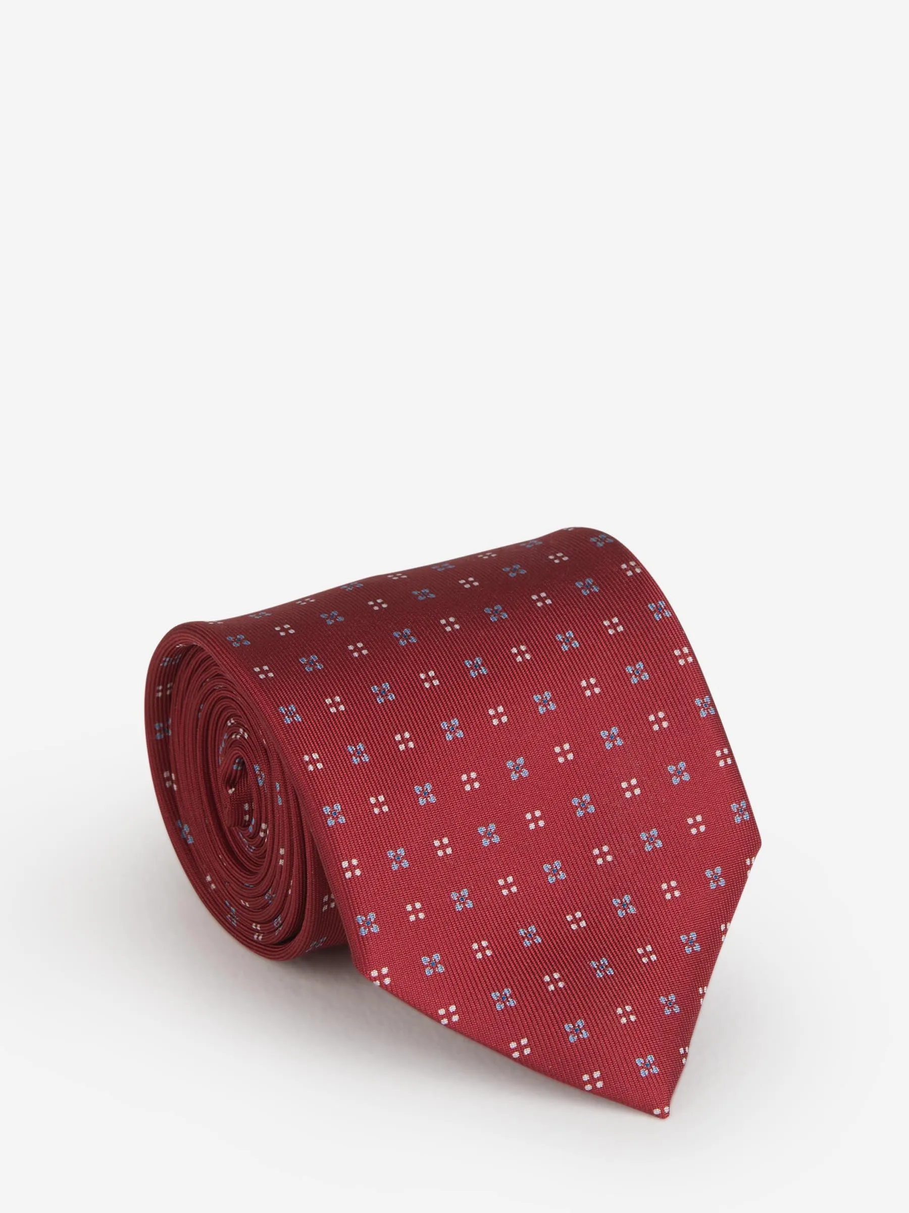 Corbata Motivo Floral Seda