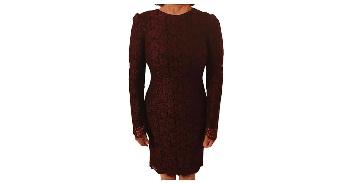 Dolce & Gabbana Vestido midi D&G Ciruela 