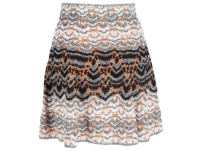 Falda mini A-line de punto Missoni en acetato multicolor 