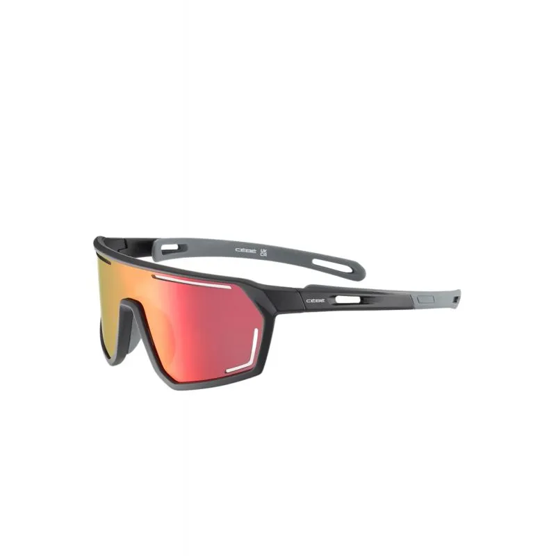Gafas de sol Cébé S'Trace (Negro Gris Rojo Mate - Zona Azul Gris Claro Rojo cat 3) Niño
