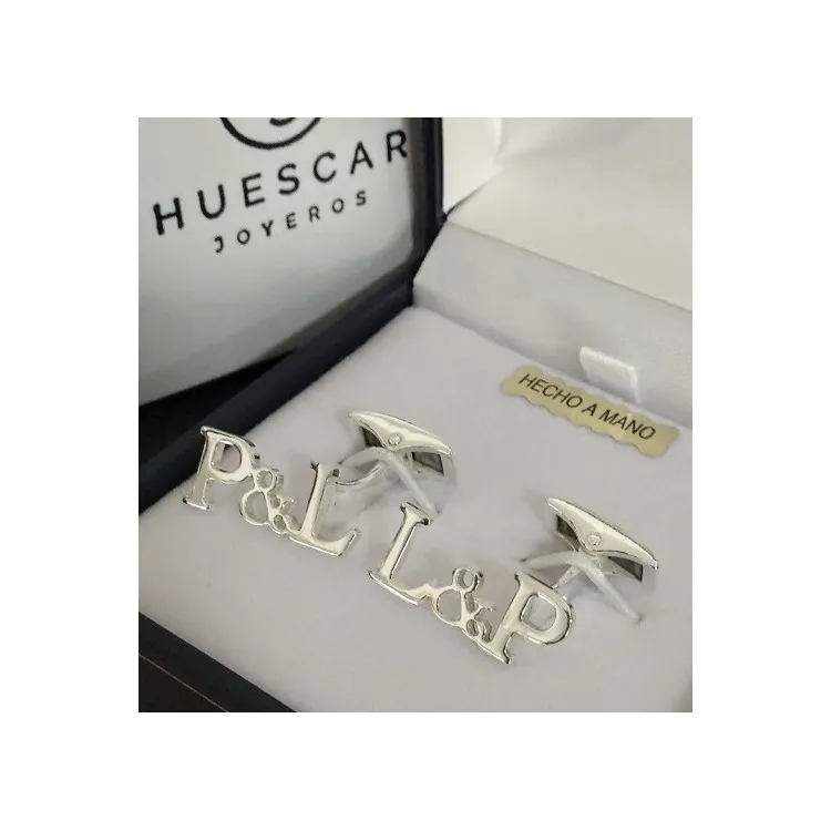Gemelos para bodas plata de ley