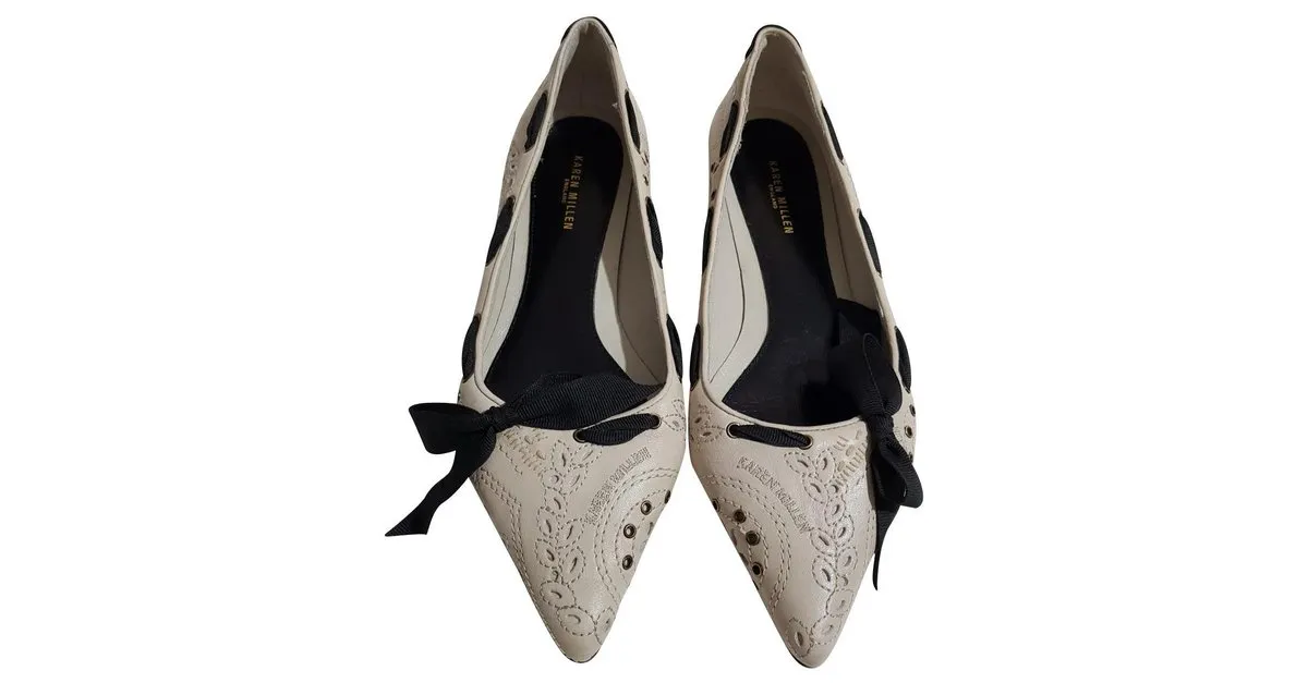 Karen Millen bailarinas Beige 