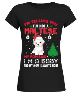 Maltese Camiseta cuello redondo Mujer