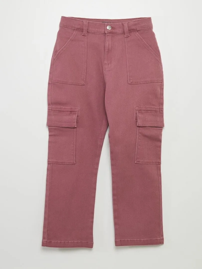 Pantalón con bolsillos con solapa - corte + cómodo - ROSA