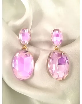 PENDIENTES DE BISUTERIA PARA BODAS COLOR ROSA PALO