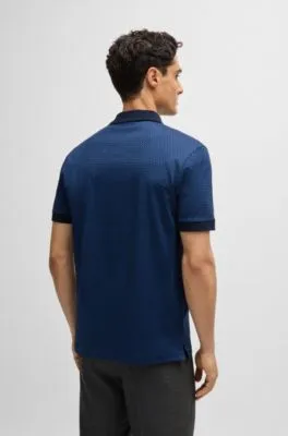 Polo de algodón mercerizado con las iniciales estampadas a dos tonos
