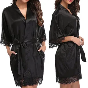 Sexy Large Size Nightgown Chemise Night Gown Long Sleeve Lace Women Intimate Lingerie 