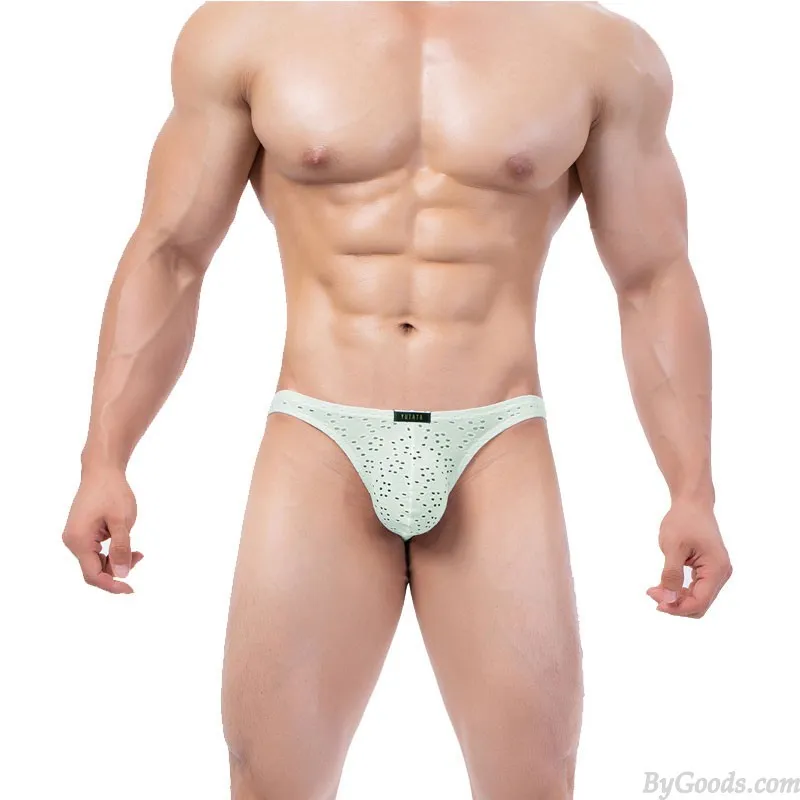 Sexy Small Hole Bulge Pouch Gay Thongs Seamless Underwear For Men Knickers Underpants Lingerie Panties Briefs 