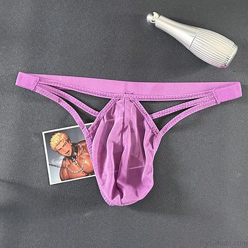Sexy Thin Sheer Bulge Pouch Breathable Underpants Men's Lingerie Seamless Sissy T-back Low Rise Panty Underwear G-string Thong