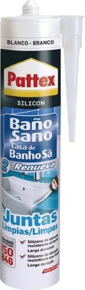 Silicona sanitaria Pattex Bao sano
