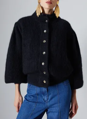 The Label Edition LEANDRA - Cárdigan de mezcla de mohair en negro