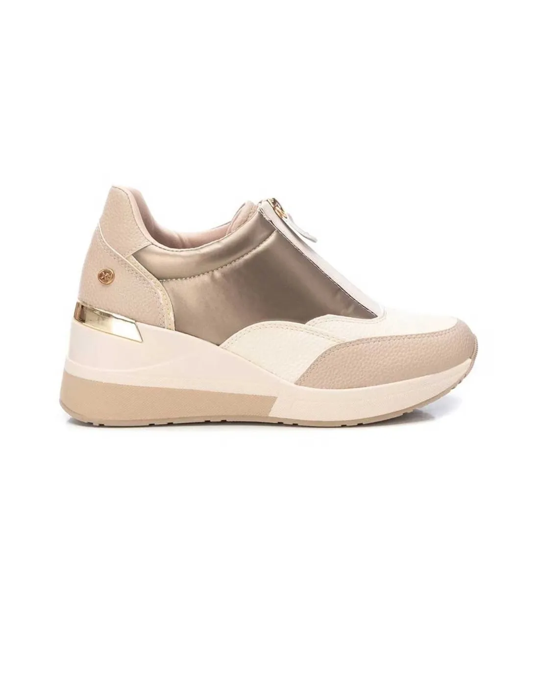 XTI SNEAKERS MUJER CUÑA CREMALLERA 141874