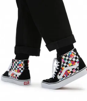 Zapatillas altas VANS mujer CHECKERBOARD SK8-HI Floral Checkerboard) Ref. VN0A7Q5NB051 Cuadros multicolor floral