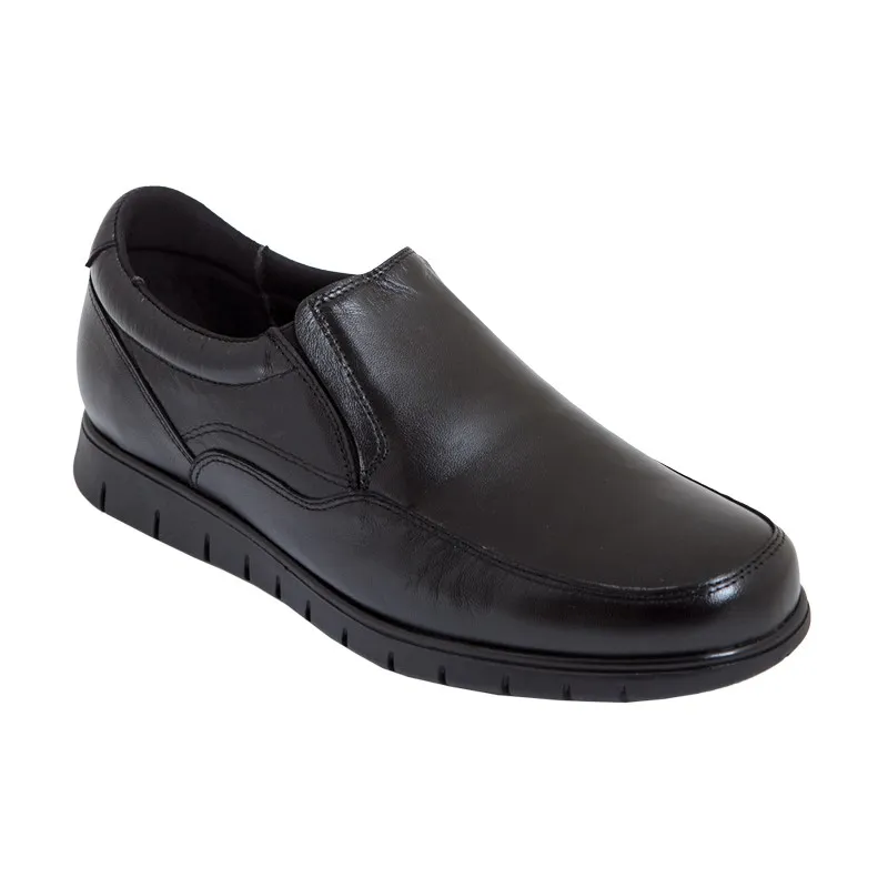 Zapato Hombre Cómodo Piel Negro. Maxi Confort